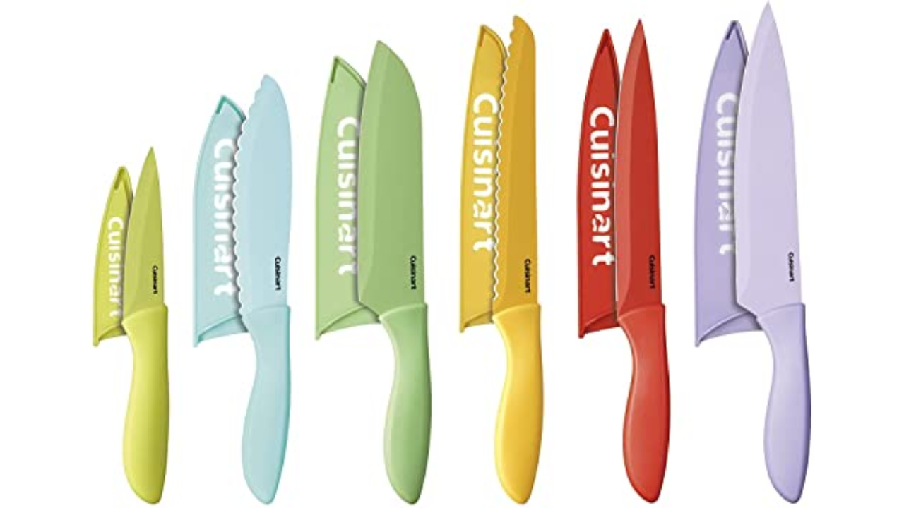 This colorful Cuisinart knife set is a Prime Day best seller, and