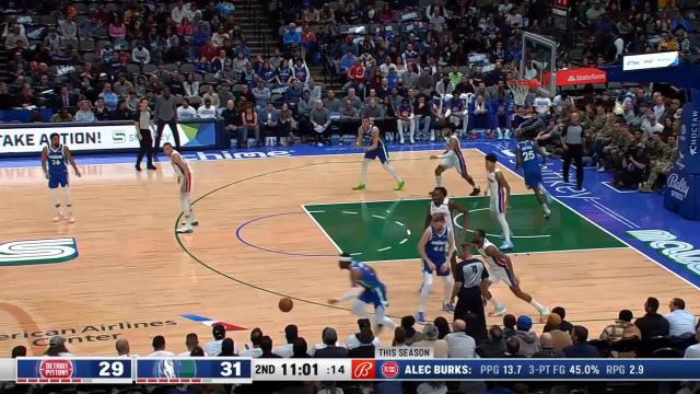 Jaden Hardy with an and one vs the Detroit Pistons