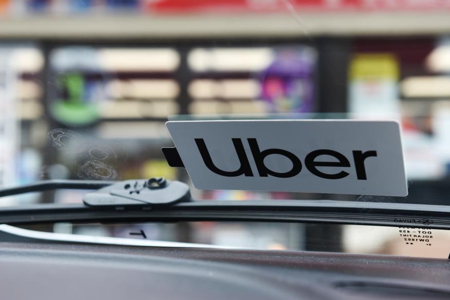 An Uber sticker is seen on driver Margaret Bordelon's car in Lafayette, Louisiana, U.S. February 16, 2020. Picture taken February 16, 2020.   REUTERS/Callaghan O'Hare
