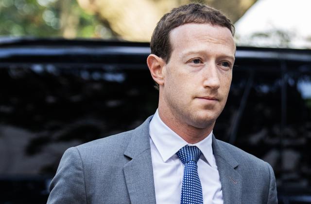 UNITED STATES - SEPTEMBER 13: Mark Zuckerberg, CEO of Meta, arrives for the Inaugural AI Insight Forum in Russell Building on Capitol Hill on Wednesday, September 13, 2023. (Tom Williams/CQ-Roll Call, Inc via Getty Images)