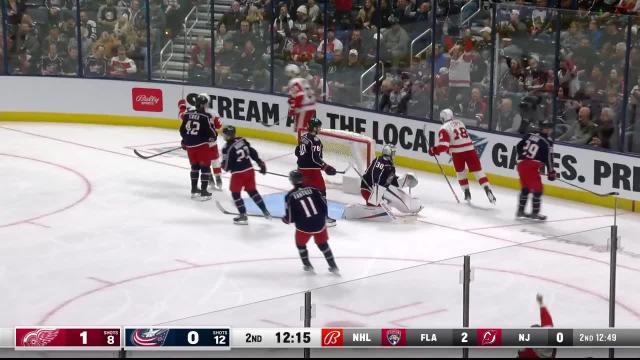 Michael Rasmussen with a Goal vs. Columbus Blue Jackets