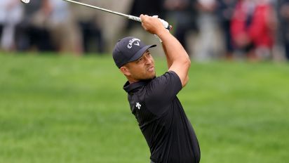 Getty Images - LOUISVILLE, KENTUCKY - MAY 17: Xander Schauffele of the United States plays a second shot on the first hole during the second round of the 2024 PGA Championship at Valhalla Golf Club on May 17, 2024 in Louisville, Kentucky. (Photo by Christian Petersen/Getty Images)