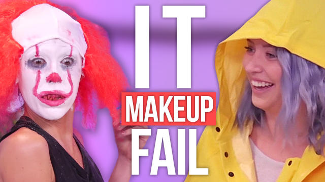 Pennywise Halloween Makeup Tutorial FAIL! Break)