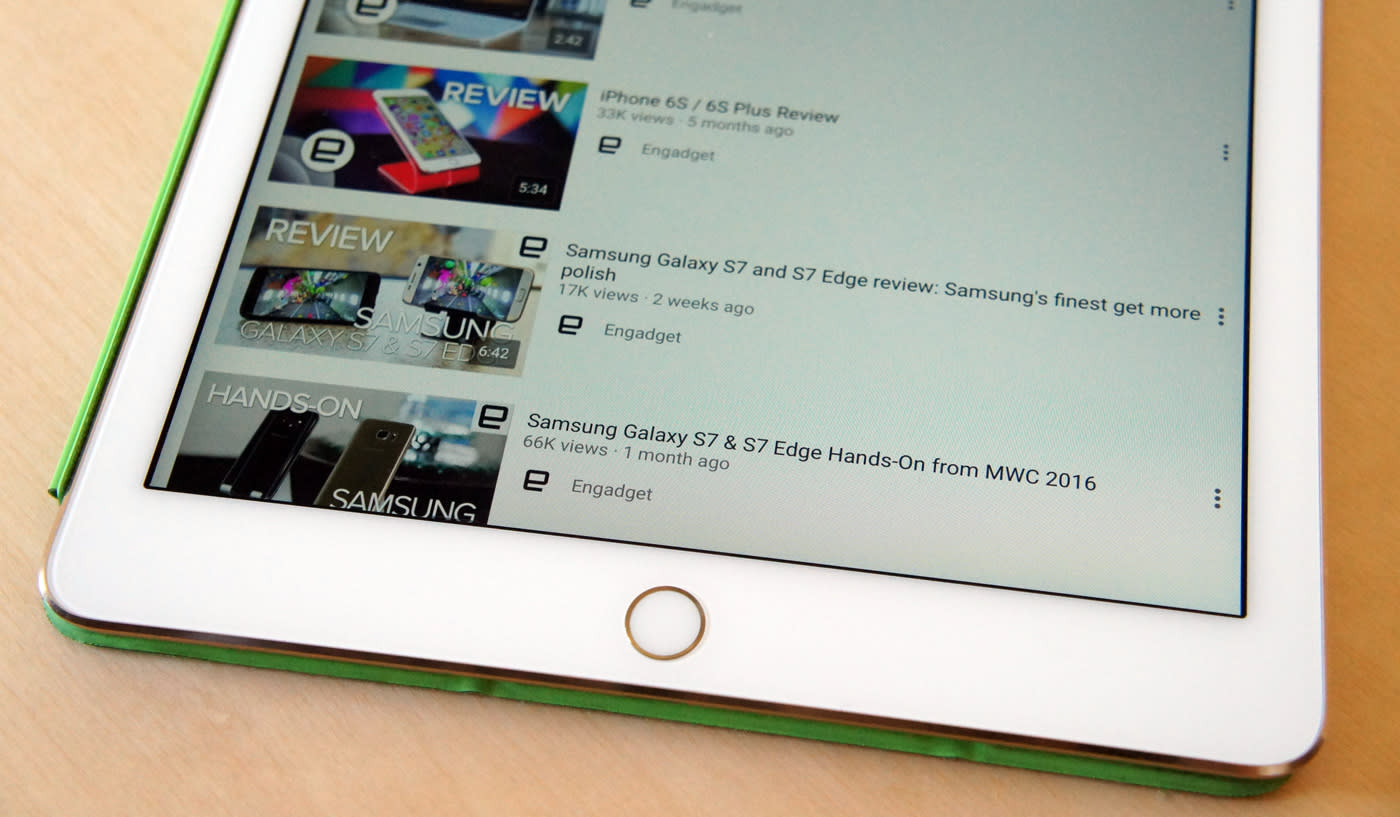 ながら視聴 も可能に Ipad版youtubeアプリがios 9のsplit Viewとslide Overに対応 Engadget 日本版