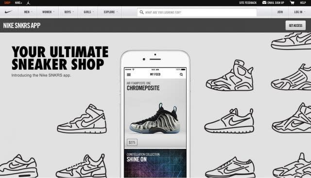 Nike SNKRS app lets you shop from your 