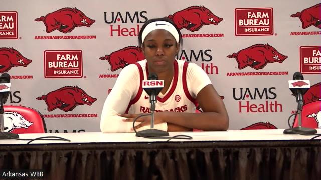 WATCH: Arkansas women's basketball's Erynn Barnum recaps loss to Ole Miss