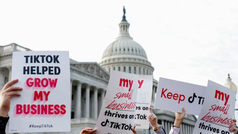 TikTok creators hold a news conference to speak out against a possible ban of TikTok at the House Triangle at the United States Capitol in Washington, U.S., March 22, 2023. 