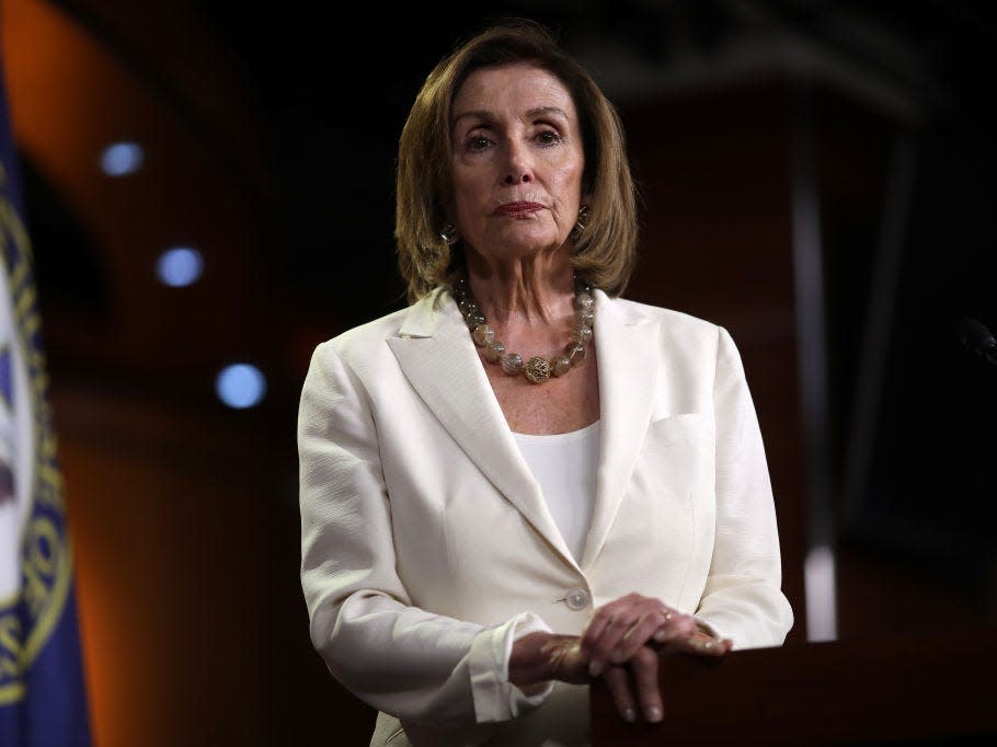 Nancy Pelosi says the House won't vote on the bipartisan infrastructure deal until after the Senate passes a larger package