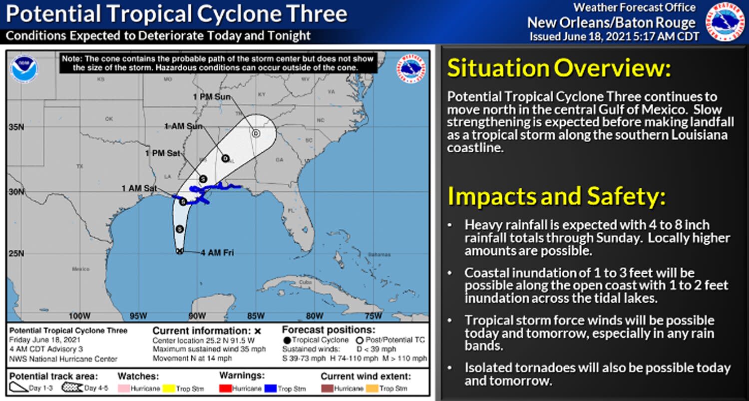 Louisiana Braces for Tropical Storm as Gov. Declares State of Emergency