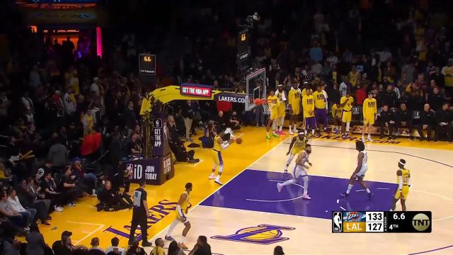 Kenrich Williams with a dunk vs the Los Angeles Lakers
