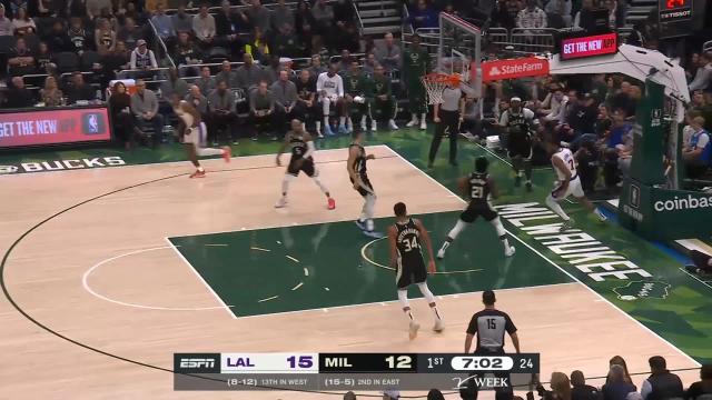 Patrick Beverley with an assist vs the Milwaukee Bucks