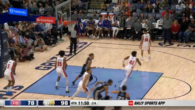 Tyus Jones with an assist vs the Detroit Pistons