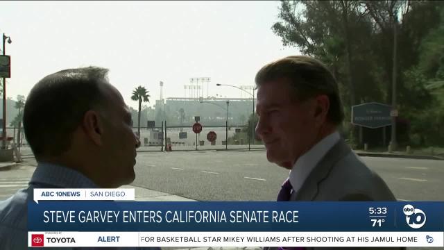 Steve Garvey enters US Senate race in California