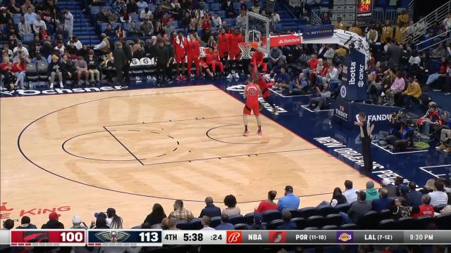 OG Anunoby with a dunk vs the New Orleans Pelicans