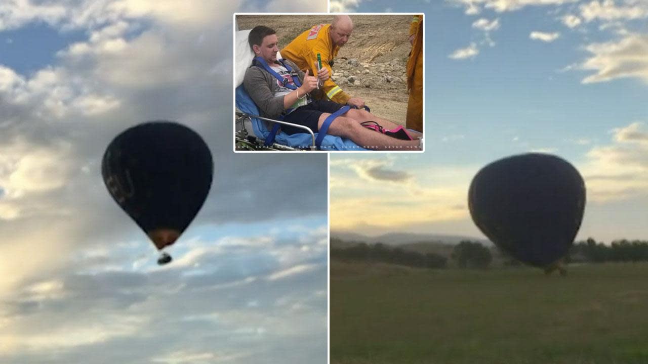 WATCH Moment hot air balloon crashes as passengers hold on