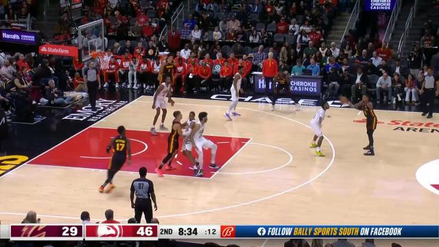 Onyeka Okongwu with an alley oop vs the Cleveland Cavaliers