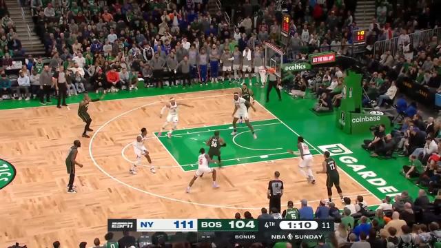 Al Horford with a 3-pointer vs the New York Knicks