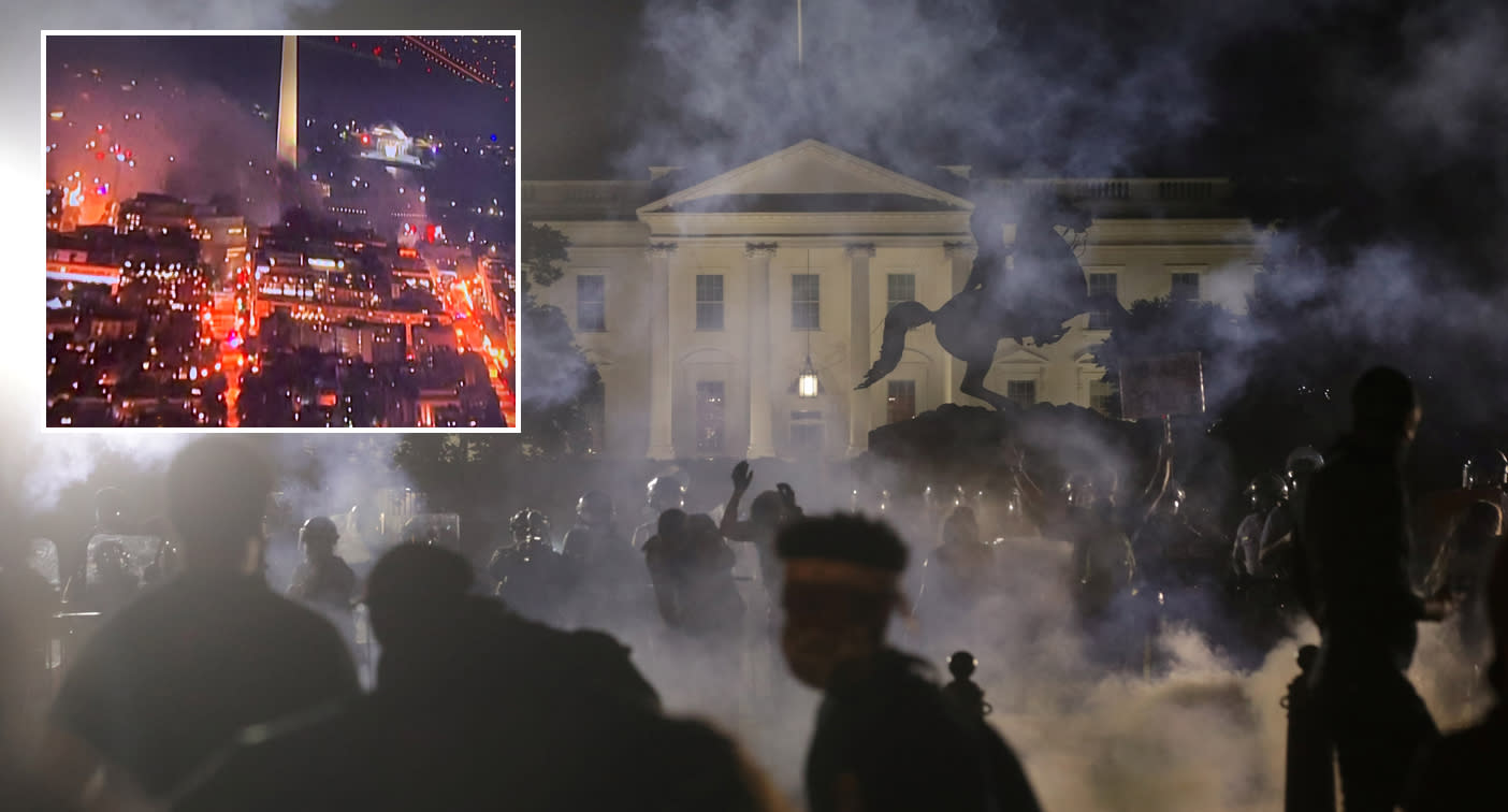 Floyd Protesters hit White House, Trump underground