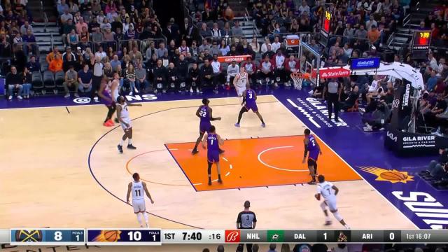 Devin Booker with an assist vs the Denver Nuggets