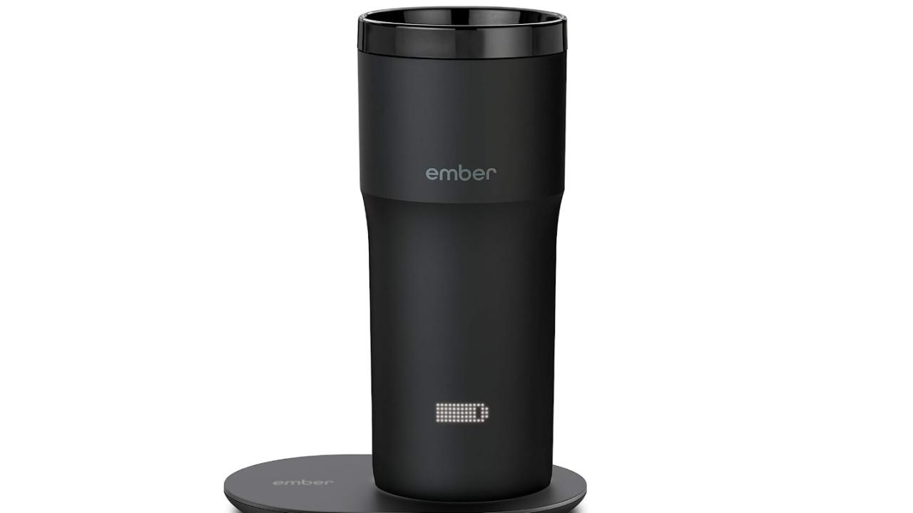 Ember 12 oz. Ember Travel Mug 2 Plus Temperature Control Smart Travel Mug in Black