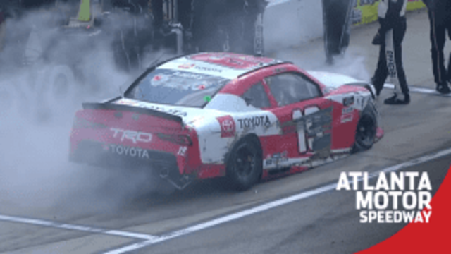 Brandon Jones slams wall in final stage at Atlanta