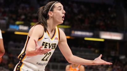 Associated Press - Indiana Fever guard Caitlin Clark (22) questions a call in the first half of a WNBA basketball game against the Connecticut Sun in Indianapolis, Monday, May 20, 2024. (AP Photo/Michael Conroy)
