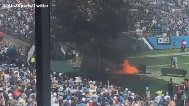 Fire breaks out at NFL stadium moments before kickoff