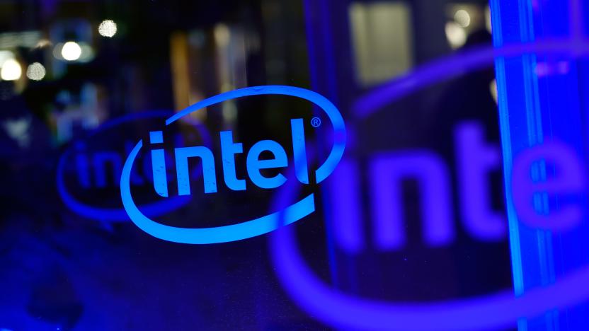 PARK CITY, UT - JANUARY 18:  Intel signage is seen during the Sundance Film Festival on January 18, 2018 in Park City, Utah.  (Photo by David Becker/Getty Images)