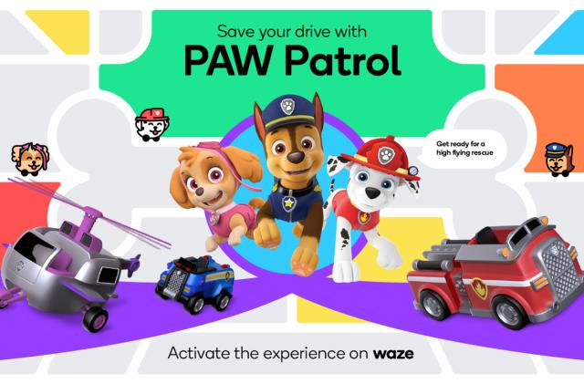 'PAW Patrol' navigation in Waze