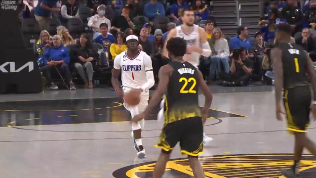 Terance Mann with a dunk vs the Golden State Warriors