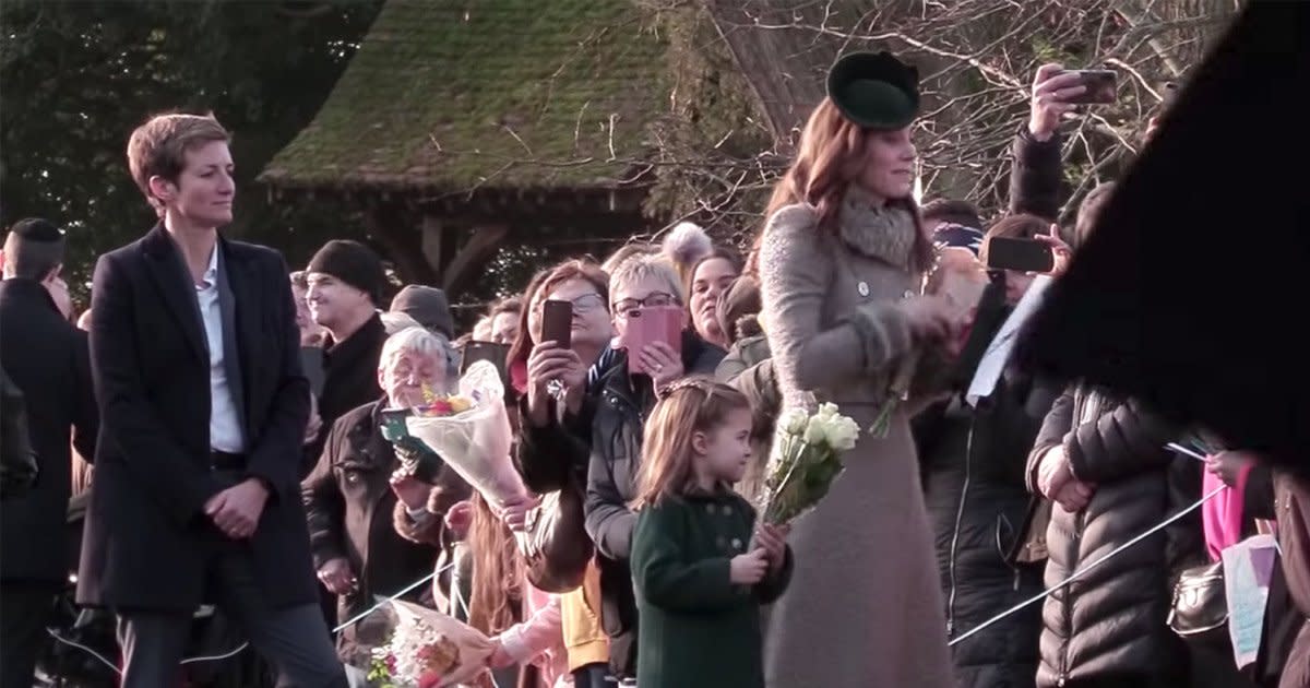 Princess Charlotte Clutches Flowers Gifted to Her by 6