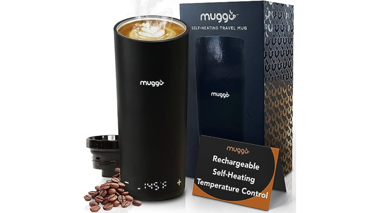 Nextmug - Temperature-Controlled, Self-Heating Coffee Mug (Burgundy - 14  oz.)