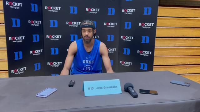 Jake Grandison talks about the pressure of playing Duke basketball