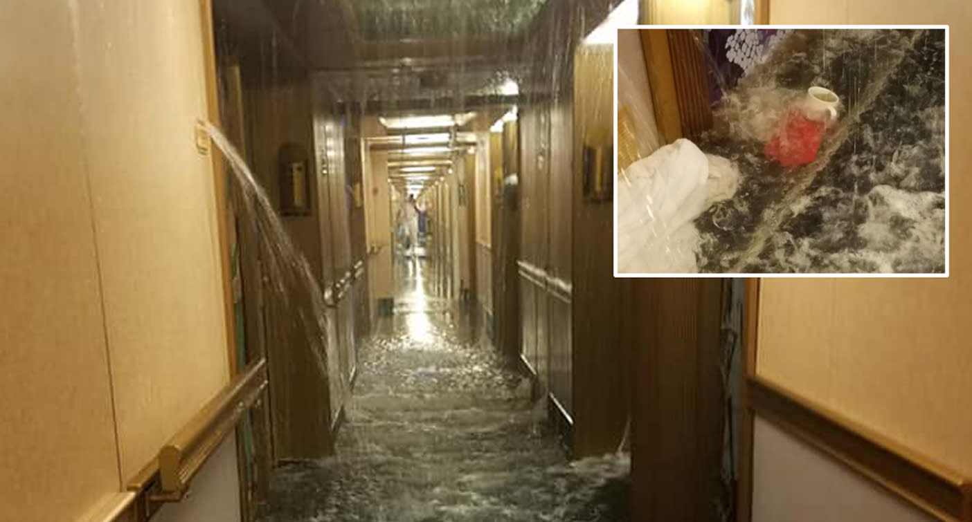 WATCH Carnival cruise floods with water due to issue with fire system