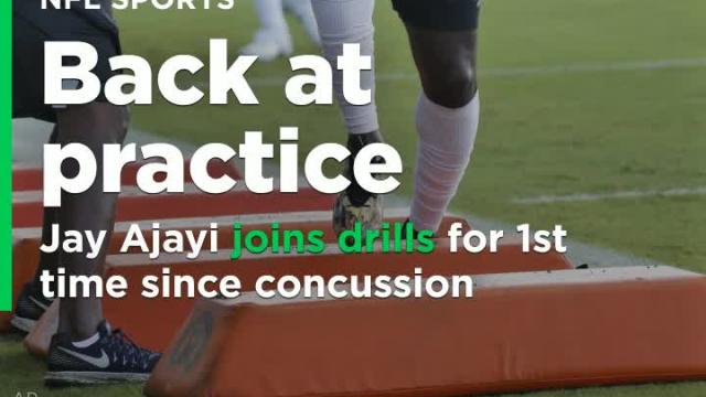 Dolphins' Ajayi joins drills for 1st time since concussion
