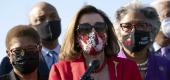 House Speaker Nancy Pelosi speaks after the jury convicted former Minneapolis police officer Derek Chauvin of murder and manslaughter in the death of George Floyd.  (AP Photo/Jose Luis Magana)