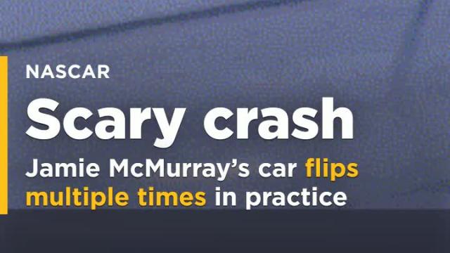 Jamie McMurray involved in a scary wreck in Talladega practice crash