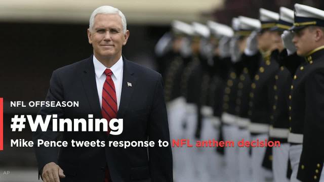 Vice President responds to anthem decision with one word: '#Winning'
