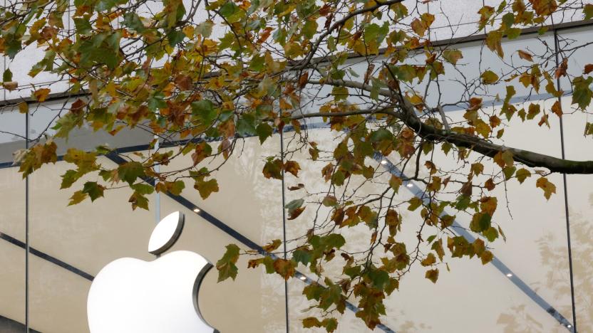 The Apple Inc logo is seen at the entrance to the Apple store in Brussels, Belgium November 28, 2022. REUTERS/Yves Herman