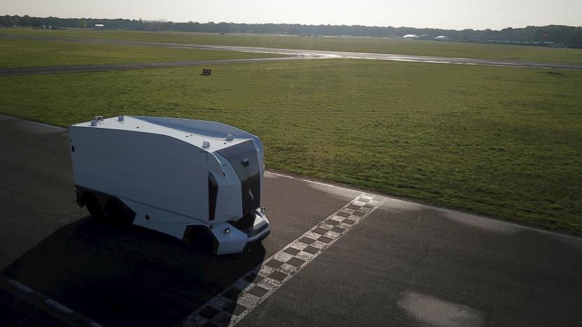 Einride Pod on the Top Gear track