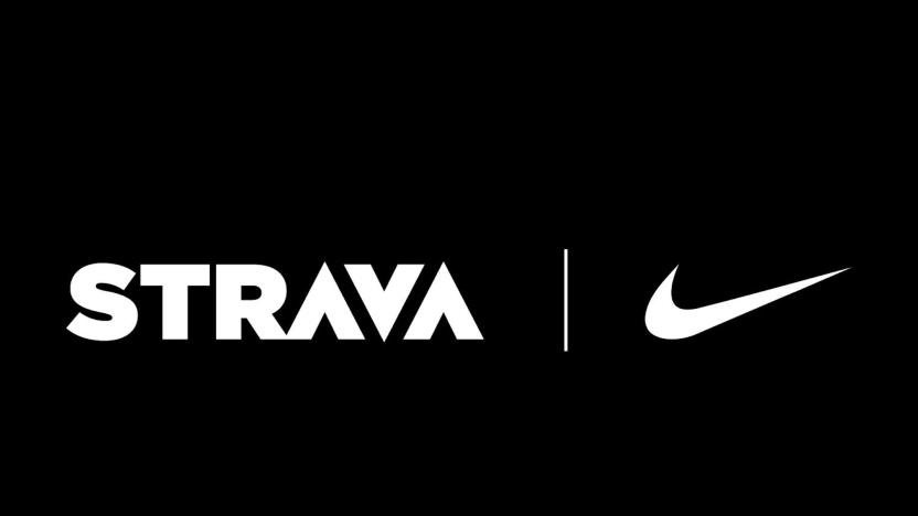 Strava and Nike logos. 