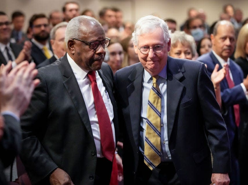 Mitch McConnell says calls for Supreme Court Justice Clarence Thomas to recuse h..