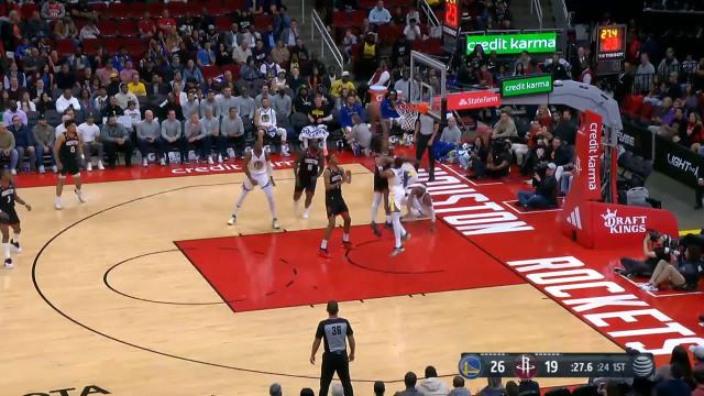 Josh Christopher with a last basket of the period vs the Golden State Warriors