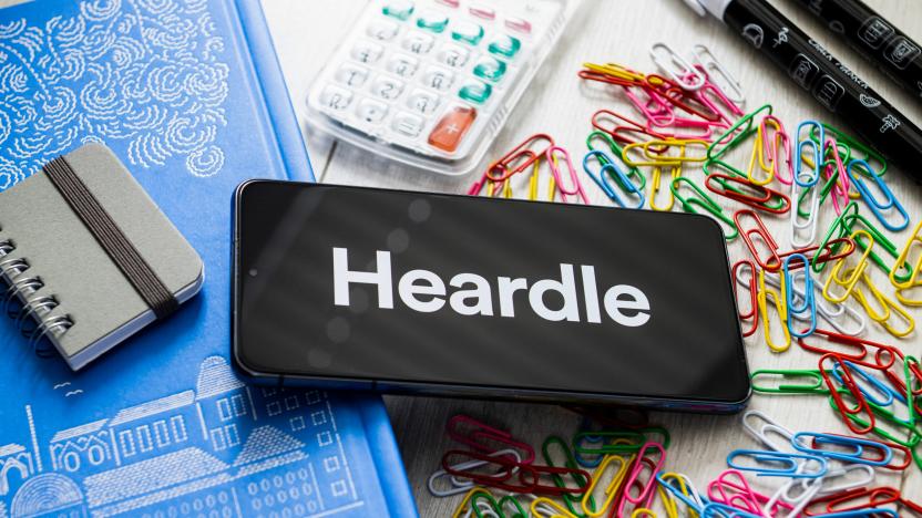 POLAND - 2023/03/07: In this photo illustration a Heardle logo seen displayed on a smartphone. (Photo Illustration by Mateusz Slodkowski/SOPA Images/LightRocket via Getty Images)