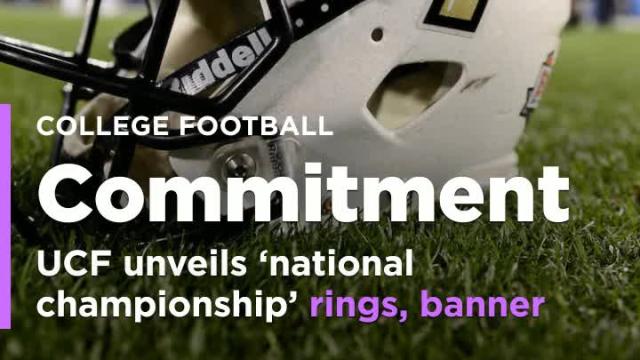 UCF unveils 'national championship' rings, banner