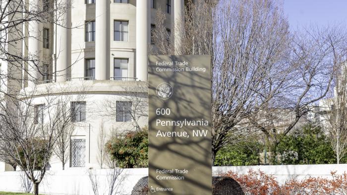 Washington, DC, USA- January 12, 2020: Federal Trade Commission FTC in Washington DC; FTC is an independent agency of the United States government.