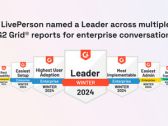 LivePerson named a Leader across multiple G2 Grid® reports for enterprise conversations