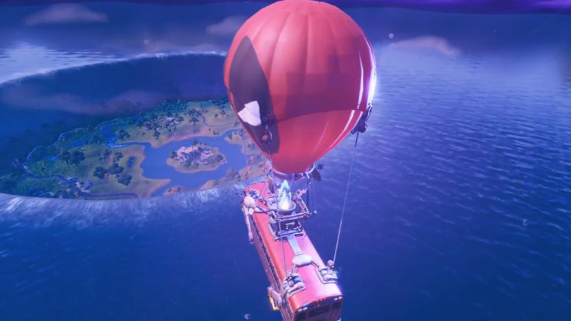 The flooded Fortnite map after the Device event