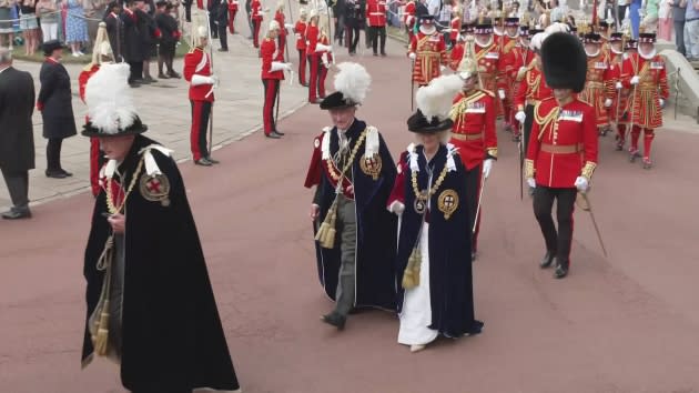 King leads his first Order of the Garter procession — in pictures