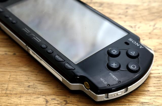 Antipolo City, Philippines - November 20, 2019: Used and old popular portable game console on a table.